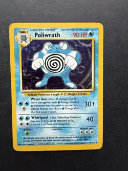 Pokemon Cards: Poliwrath 13/102: Base Set Holo Rare: MP - Image 1