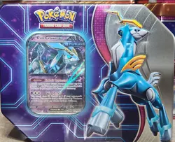 Pokemon TCG Paradox Destinies Iron Crown EX Tin Factory Sealed 5 Packs Cards + - Image 1