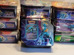 Pokemon TCG Paradox Destinies Iron Crown EX Tin Factory Sealed 5 Packs Cards + - Image 3