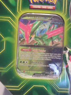 Pokemon Trading Card Games Paradox Destinies Iron Leaves ex Tin Sealed Box - Image 3