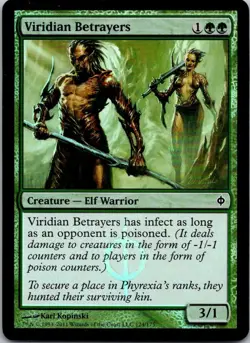 Magic the Gathering Foil Viridian Betrayers New Phyrexia MTG Free Shipping! - Image 1