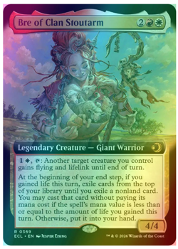 Bre of Clan Stoutarm - Foil - Extended Art Lorwyn Eclipsed MTG - Image 1