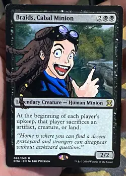 Braids, Cabal Minion MTG Hand Painted Alter - Studio Ghibli Inspired - Image 1