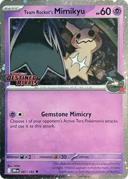 NM-Mint, English - 1 x Pokemon Team Rocket's Mimikyu (Destined Rivals Stamp) - 0 - Image 1