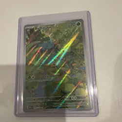 Pokemon TCG Bulbasaur Scarlet & Violet 151 Full Art Rare Card 166/165 - Image 1