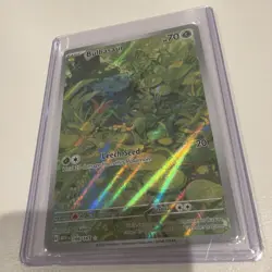 Pokemon TCG Bulbasaur Scarlet & Violet 151 Full Art Rare Card 166/165 - Image 2
