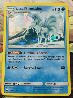 Alolan Ninetales - 28/147 (Cracked Ice Holo) 028/147 Deck Exclusives Pokemon TCG - Image 1