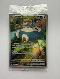 Pokemon TCG Snorlax SVP051 Black Star - 151 ETB Promo - Sealed Illustration Rare - Image 1