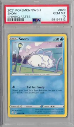 2021 Pokemon SWSH Shining Fates, #029, Snom, PSA 10, Gem Mint - Image 1