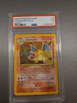 2000 Pokemon Game Base II Holo #4 Charizard PSA 5 Swirl - Image 1