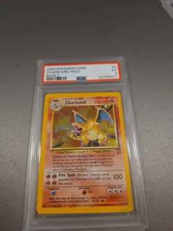 2000 Pokemon Game Base II Holo #4 Charizard PSA 5 Swirl - Image 2