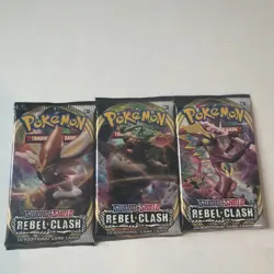 Pokemon TCG - 3x Rebel Clash - Booster Pack - Image 1