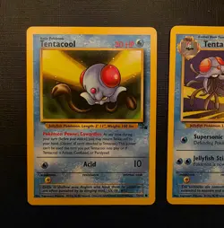 Pokemon Tentacool & Tentacruel Fossil Evolution Pair 56/62 44/62 Vintage WOTC LP - Image 3