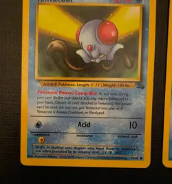 Pokemon Tentacool & Tentacruel Fossil Evolution Pair 56/62 44/62 Vintage WOTC LP - Image 5