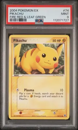 2004 POKEMON EX FIRE RED & LEAF GREEN #74 PIKACHU PSA 9 - Image 1