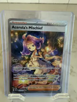 Acerola’s Mischief #183 Pokemon Mega Evolution - Raw - Trainer FA Rare Mint - Image 1