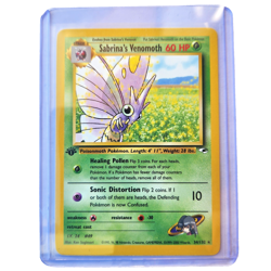 Sabrina's Venomoth 34/132 Pokemon TCG 1st Edition Gym Heroes NM Vintage 2000 - Image 1