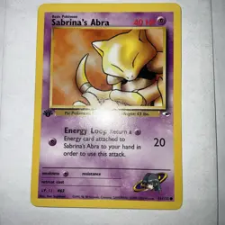 Sabrina's Abra 091/132 Gym Heroes 1st Edition - 2000 WotC - NM+/M - Image 1