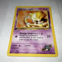 Sabrina's Abra 091/132 Gym Heroes 1st Edition - 2000 WotC - NM+/M - Image 2