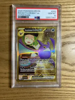 Pokemon TCG Team Rockets Crobat EX 242/182 Destined Rivals - PSA 10 - Image 1