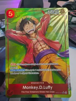 One Piece TCG English Monkey.D.Luffy ST21-014 Alt Art Parallel - Image 1