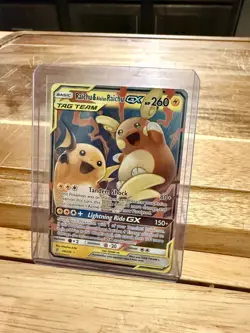 Raichu & Alolan Raichu GX 54/236 SM - Unified Minds Holo Pokemon Card - Image 1
