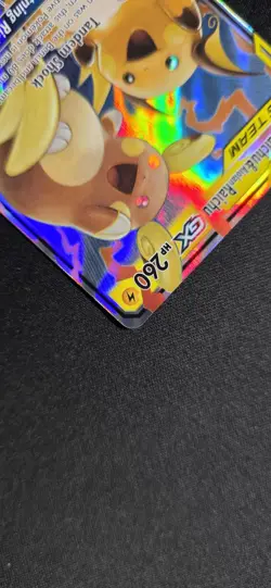 Pokemon GX Unified Minds Alolan Raichu Card 54/236 Ultra Rare SM Holo - Image 3