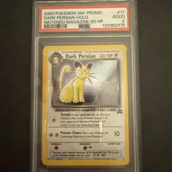 2000 POKEMON GAME PROMO NINTENDO MAGAZINE-60 HP #17 DARK PERSIAN-HOLO PSA 5 - Image 1