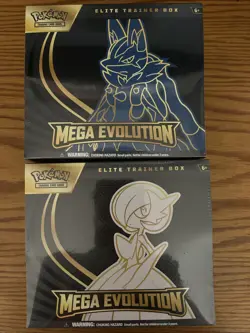 2 Pokemon Mega Evolution Base Set ETB Factory Seal Gardevoir and Lucario 18packs - Image 1
