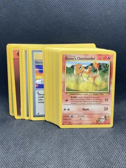 Complete Pokemon Gym Heroes Common Set 48 cards NM-LP WOTC Vintage Original - Image 1