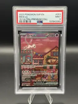 Pokemon TCG 2023 Scarlet & Violet Promo Mew EX 151 UPC Mint PSA 9 - Image 1