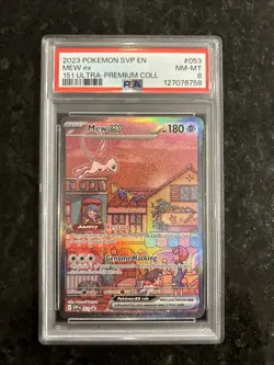 2023 Pokemon 151 English Mew EX #53 SVP Ultra Premium Collection PSA 8 - Image 1