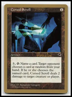 Cursed Scroll World Championship Decks Gold Border Magic The Gathering Card - Image 1