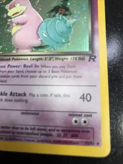 Pokemon TCG Dark Slowbro 1st Edition Rare Holo Card #12/82 Team Rocket - Image 2