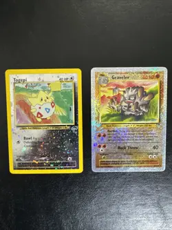 Pokemon TOGEPI Southern Islands and GRAVELER Legendary Card Lot of 2 - Image 1