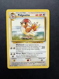 Pokemon Cards: Pidgeotto 22/102: Base Set Non Holo Rare: LP - Image 1