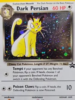 NM/EX - Dark Persian - 17 - WoTC Black Star Promo - Pokemon Card - Image 2
