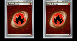Pokemon TCG - Fire Energy Cosmos Holo 2-Card Lot - Image 1