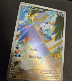 Oshawott 105/086 Sv: White Flare Holo Illustration Rare / IR Pokemon Card NM - Image 4