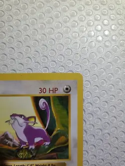 Pokemon TCG Rattata Base Set 1st Edition Shadowless Card 61/102 Regular Common - Image 3