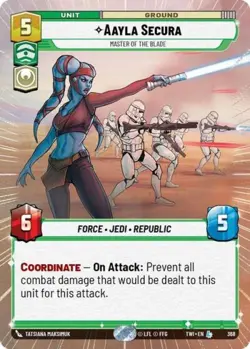 Aayla Secura Master of the Blade (Hyperspace) (Star Wars Unlimited) Foil - Image 1