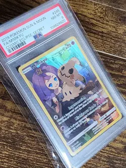 POKEMON MIMIKYU 2019 SM-COSMIC ECLIPSE 245/236 SECRET RARE PSA 8 HOLO CARD - Image 3