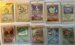 Vintage Pokemon Packs - Base Set - Fossil - Jungle - 11 Cards - See Description - Image 1