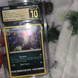 Pokemon Umbreon cosmo Holo Lost Thunder 120/214 CGC Pristine10 Blister Card 2018 - Image 5