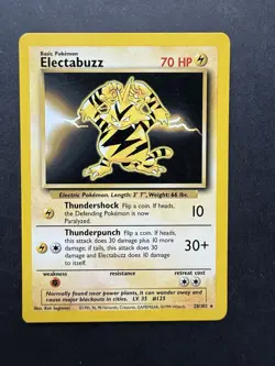 Pokemon Cards: Electabuzz 20/102: Base Set Non Holo Rare: LP - Image 1