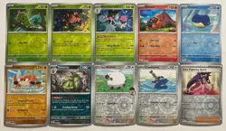 Pokemon 10 Card Journey Together Reverse Holo Lot Tyranitar Caterpie Wailmer +++ - Image 1