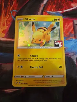 Pikachu 065/202 Stamped Holo Pokemon League Promo Card NM - Image 1