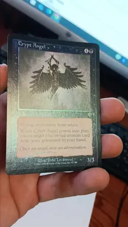 Magic the Gathering Invasion Inv 2000 #97 Crypt Angel Foil Card NM - Condition - Image 2