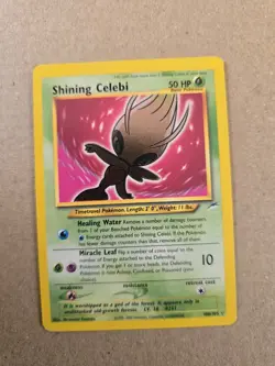 Shining Celebi Holo Secret Rare Card 106/105 Neo Destiny MP - Image 1