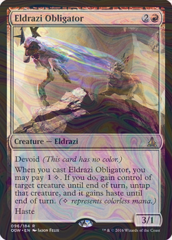 Foil Eldrazi Obligator - Oath of the Gatewatch | MTG Card - Image 1